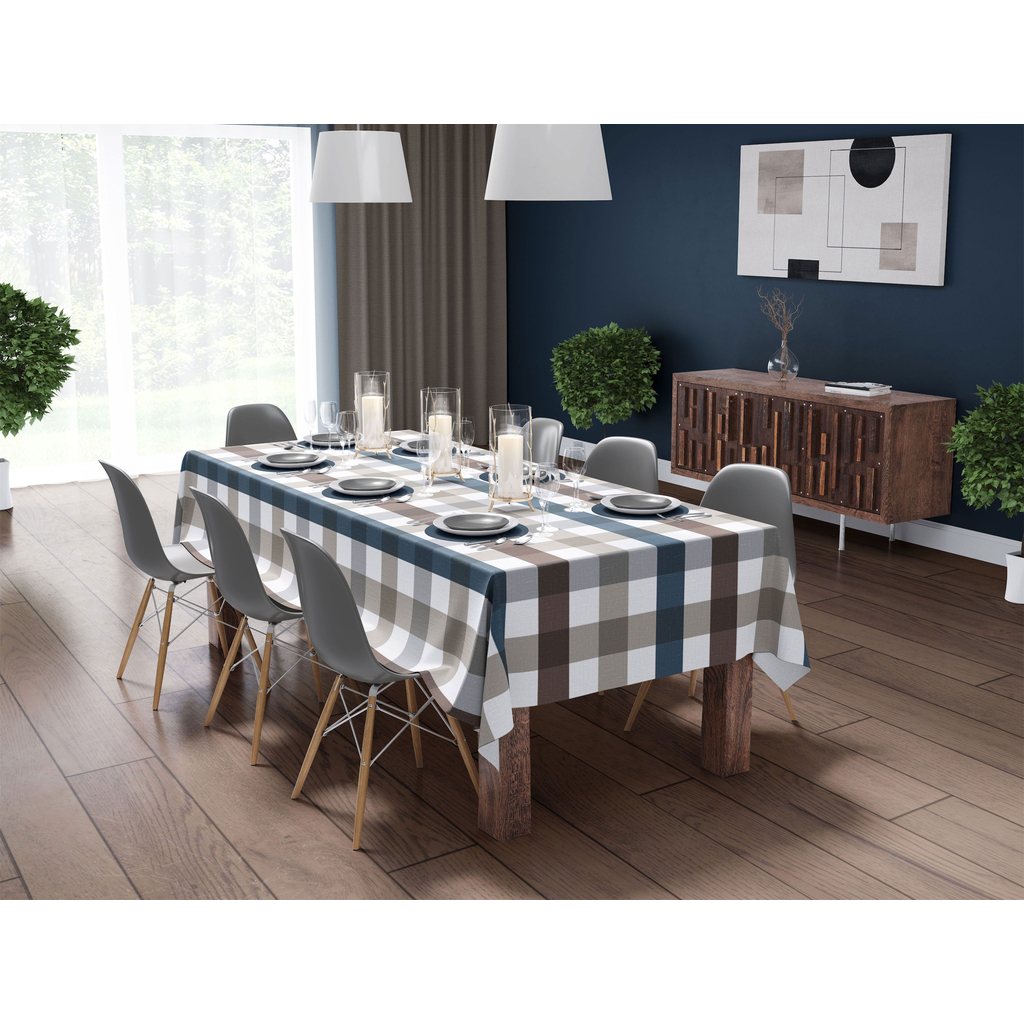 Obrus s károvaným vzorom 140x200 cm