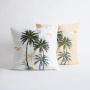 Obliečka na vankúš FEZA s tropickou palmou biela 45x45 cm