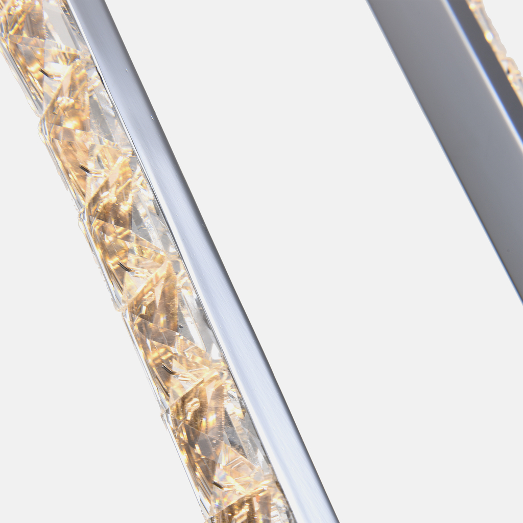 Závesné LED svietidlo v oválnom tvare, chrómové HARLEY