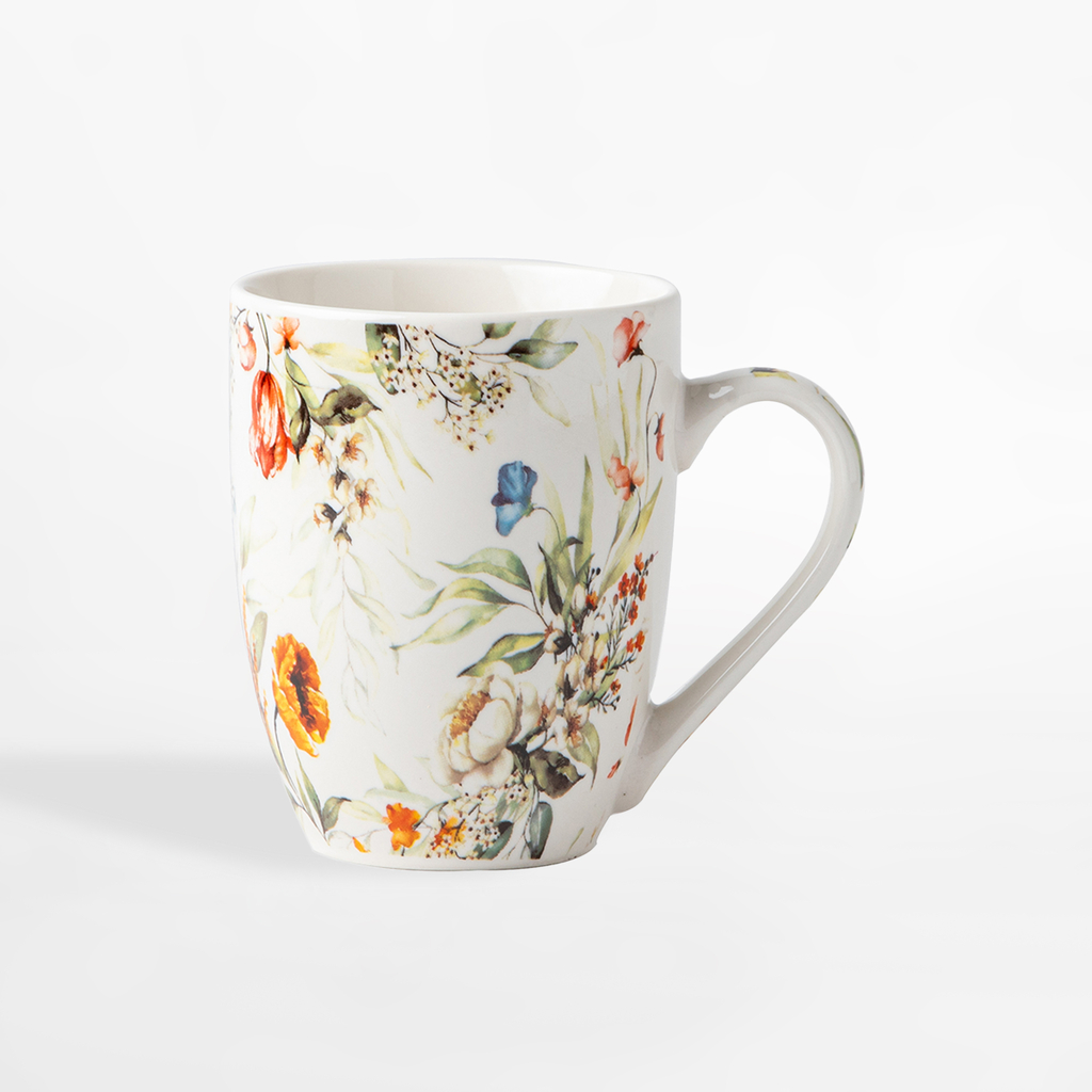 Porcelánový hrnček s poľnými kvetmi 340 ml