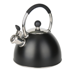 Čajník s pišťalou čierno-strieborný 2,5 l