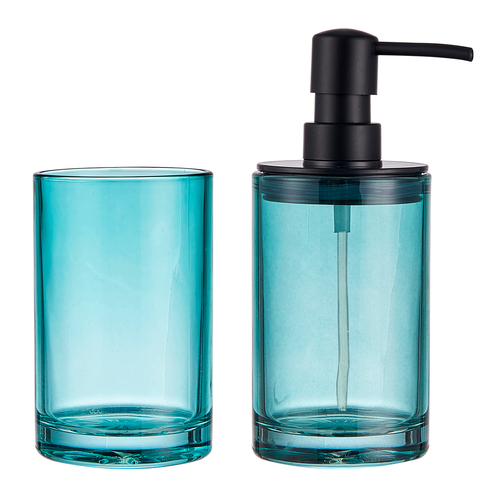 Kúpeľňový pohár na kefky, tyrkysový12 cm