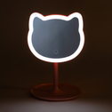 Zrkadlo s LED osvetlením ružová mačka