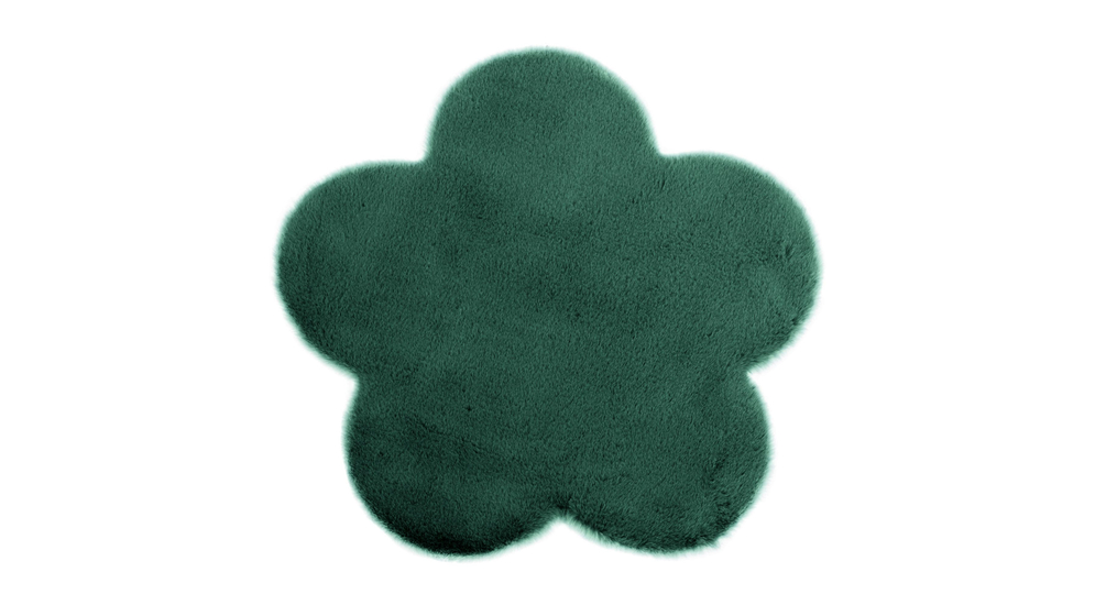 Zelený koberec NEBBIA v tvare kvetu 60 x 60 cm