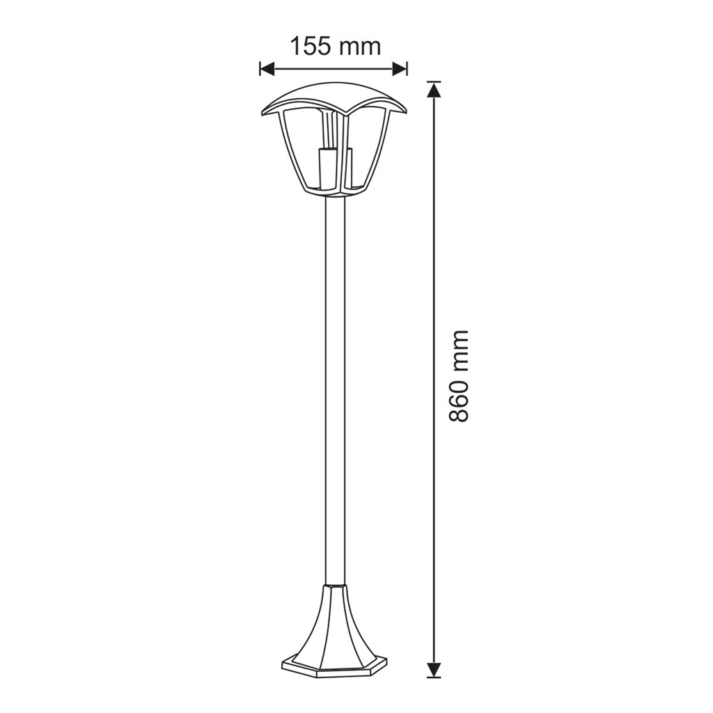 Vonkajšia stojacia lampa čierna IGMA 86 cm