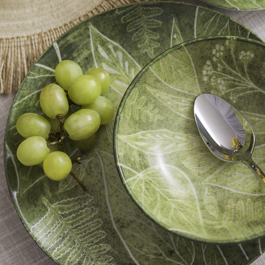 Jedálenský tanier ŠTYRI ROČNÉ OBDOBIA zelený 27 cm
