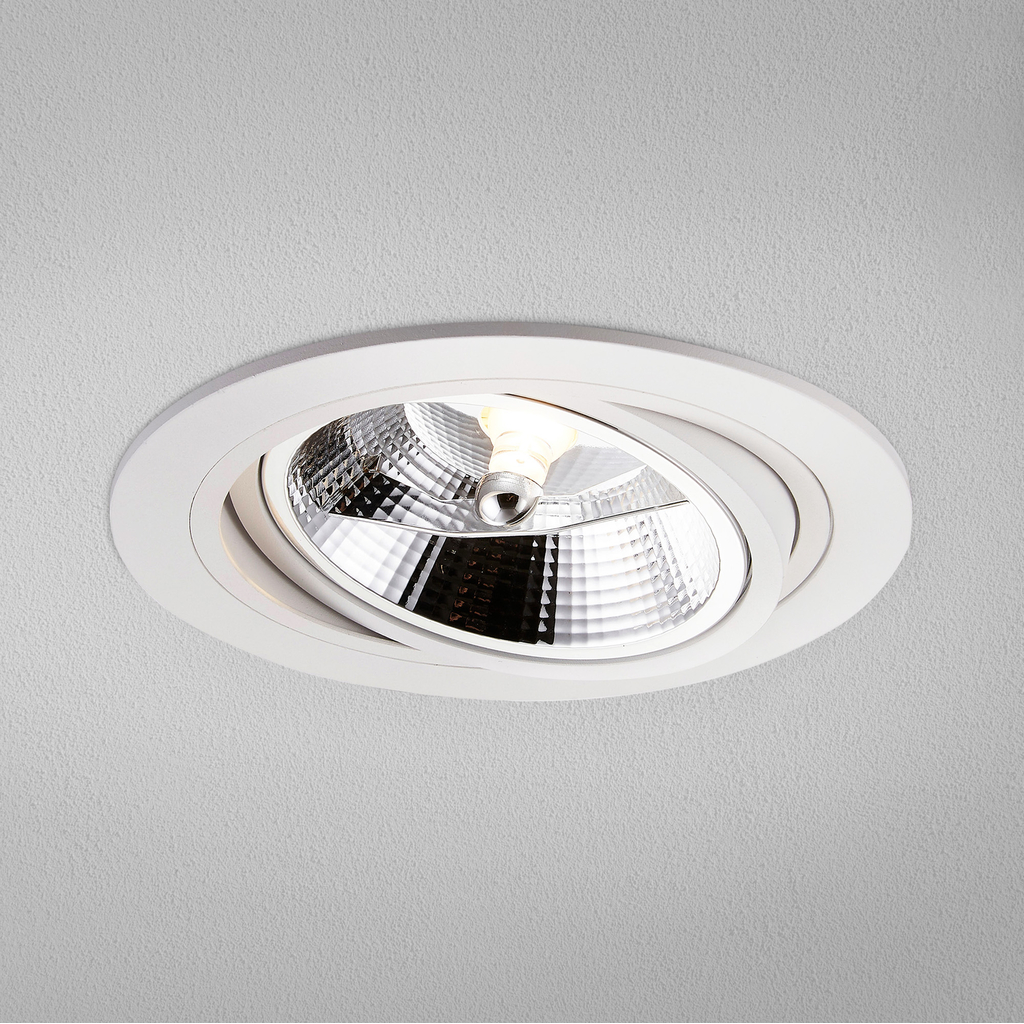 Zapustené halogénové svietidlo očko CHUCK 16 cm biele