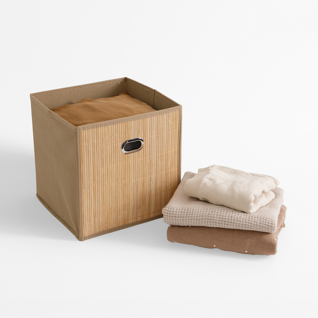 Skladací úložný box v hnedej farbe 28x28x28 cm