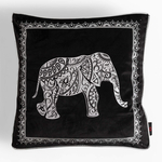 Obliečka na vankúš s motívom slona čiernej farby DAIRA 45x45 cm