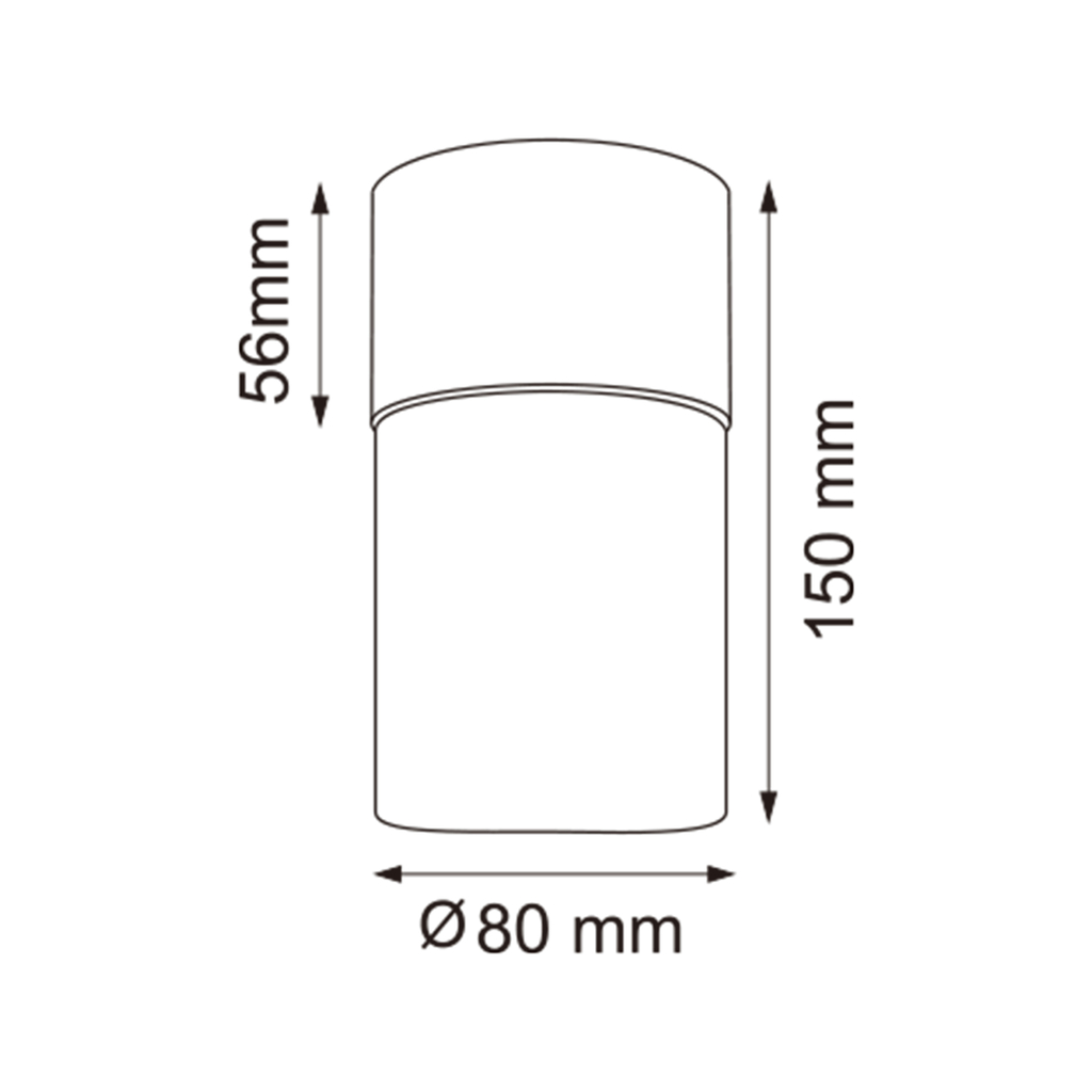 Stropné svietidlo v čiernej farbe VETRO