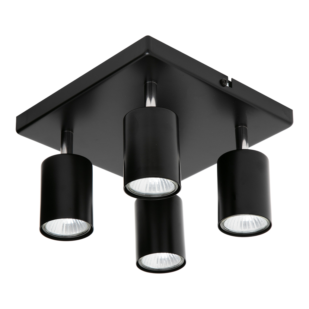 4-bodové stropné svietidlo čierne ORO GAVIA