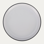 Biely tanier s čiernym okrajom 21 cm