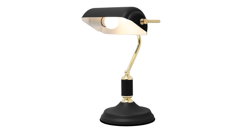 ROMA čierno-zlatá retro stolná lampa
