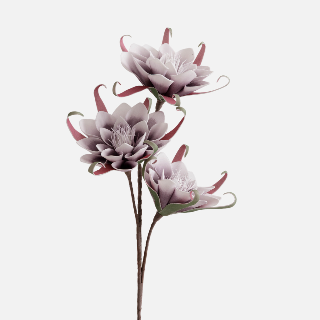 Umelý kvet v bielej a fialovej farbe 80 cm