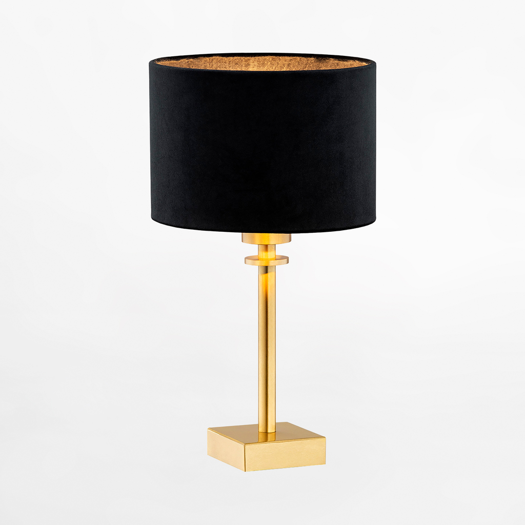 Stolná lampa s tienidlom, čierno-zlatá ABBANO