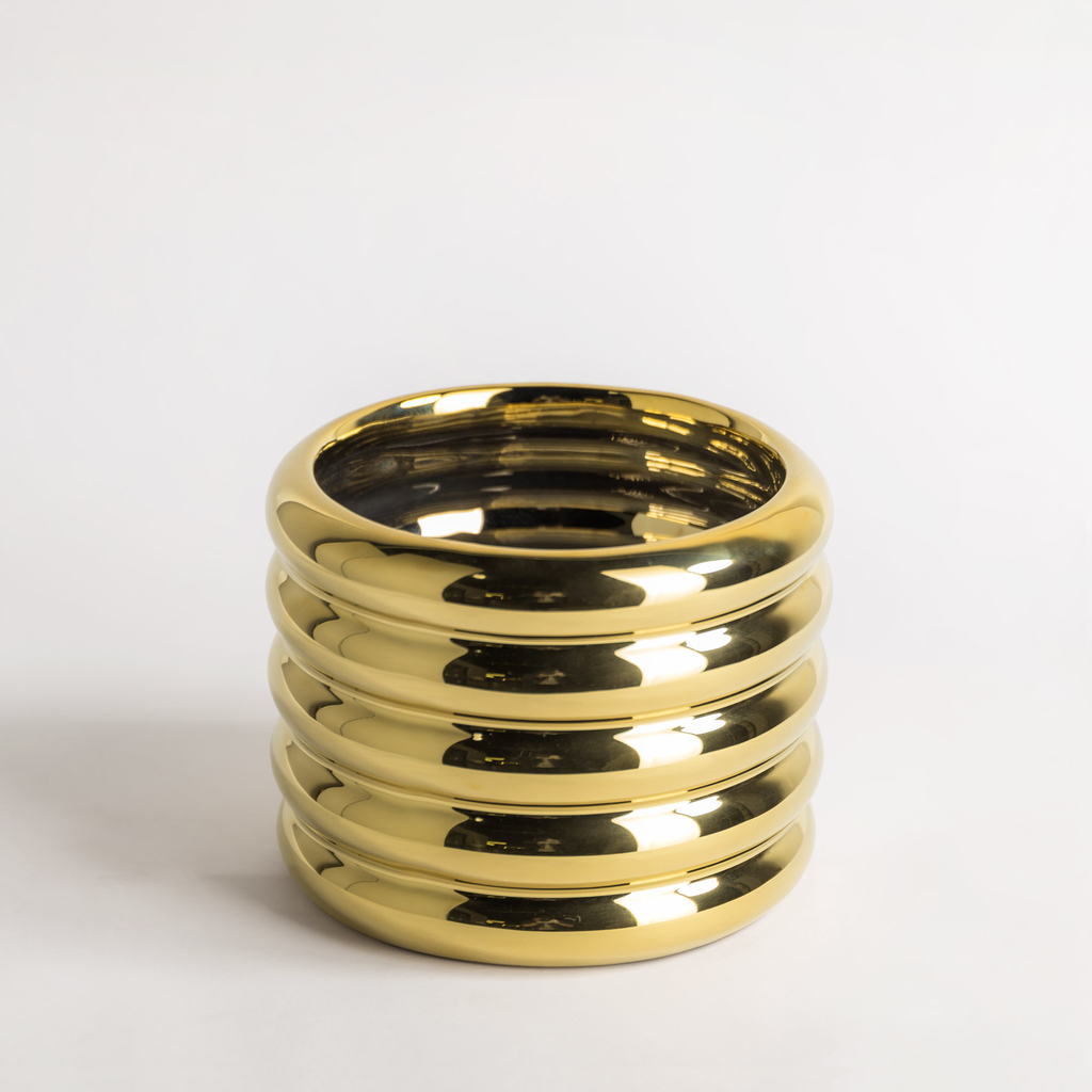 Obal na kvetináč zlatý 15 cm