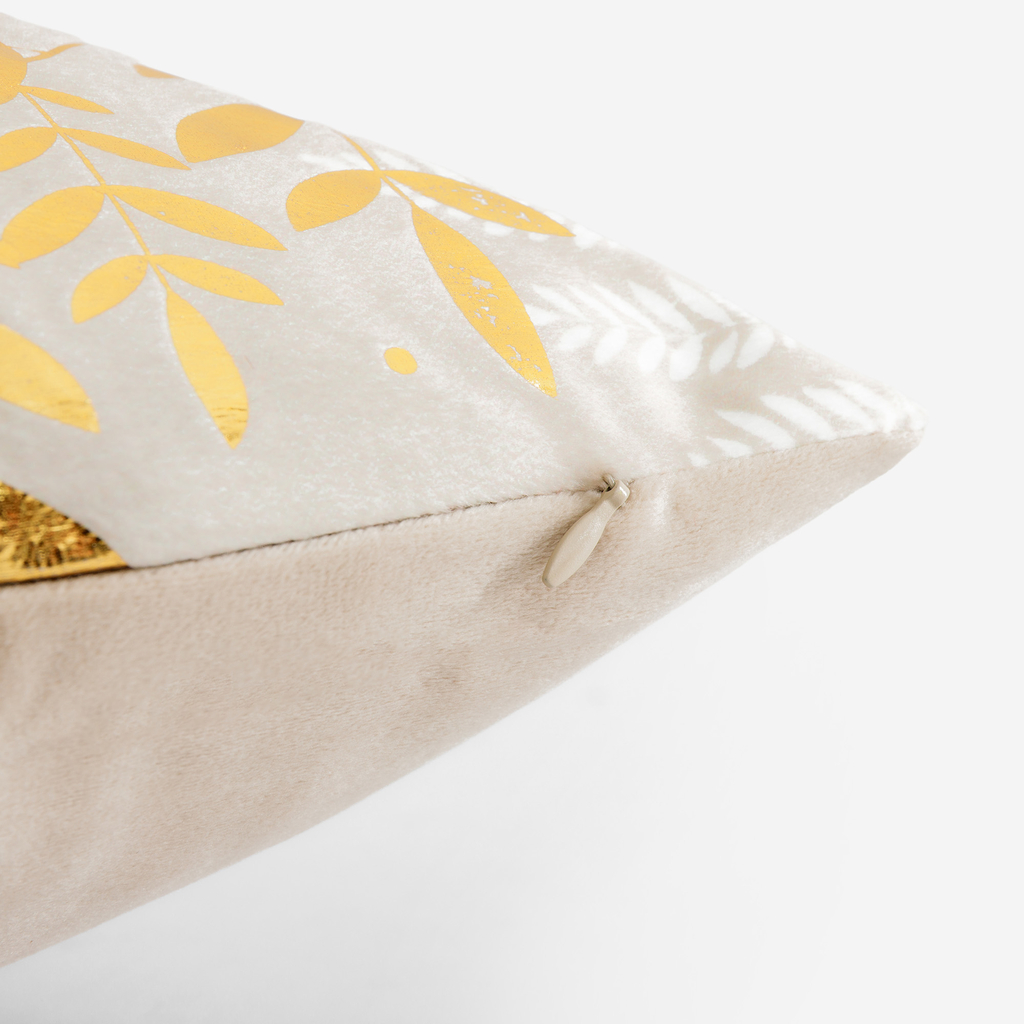 Dekoračná obliečka na vankúš béžovo-zlatá TEMMES 45x45 cm