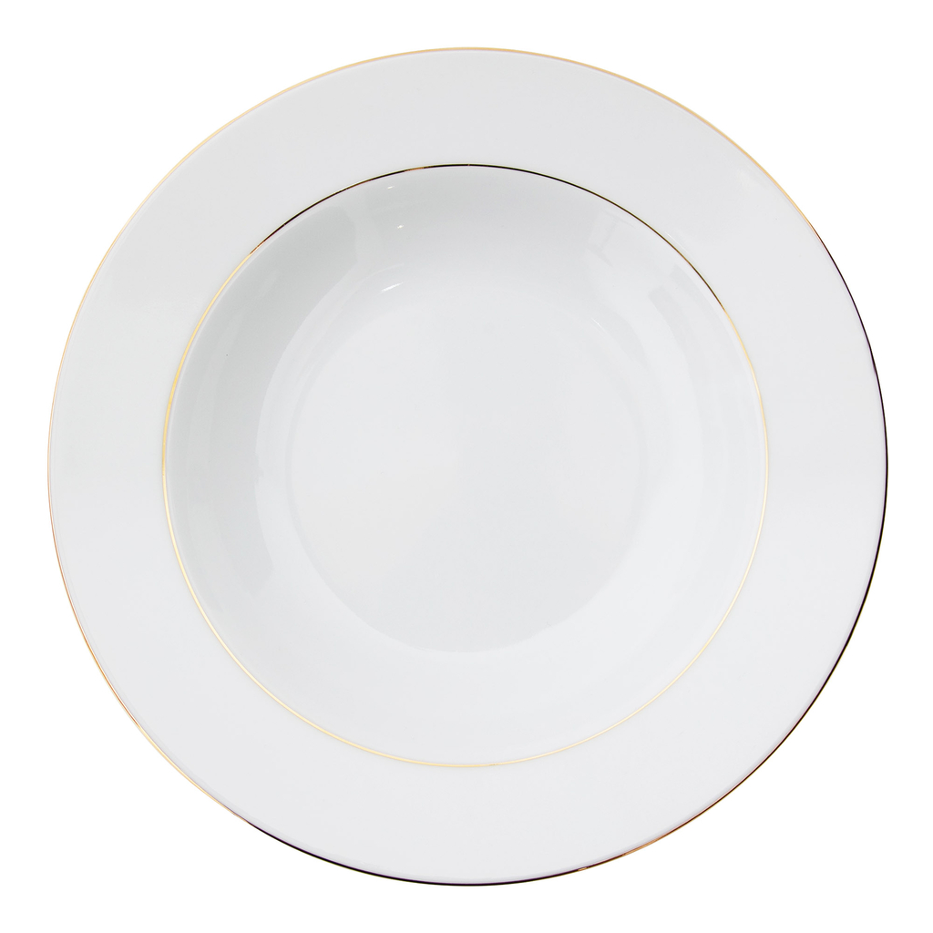 Hlboký tanier MARIA PAULA Zlatá línia 23 cm