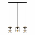 Rustikálne závesné svietidlo dubové drevo RENO III, 3xE27