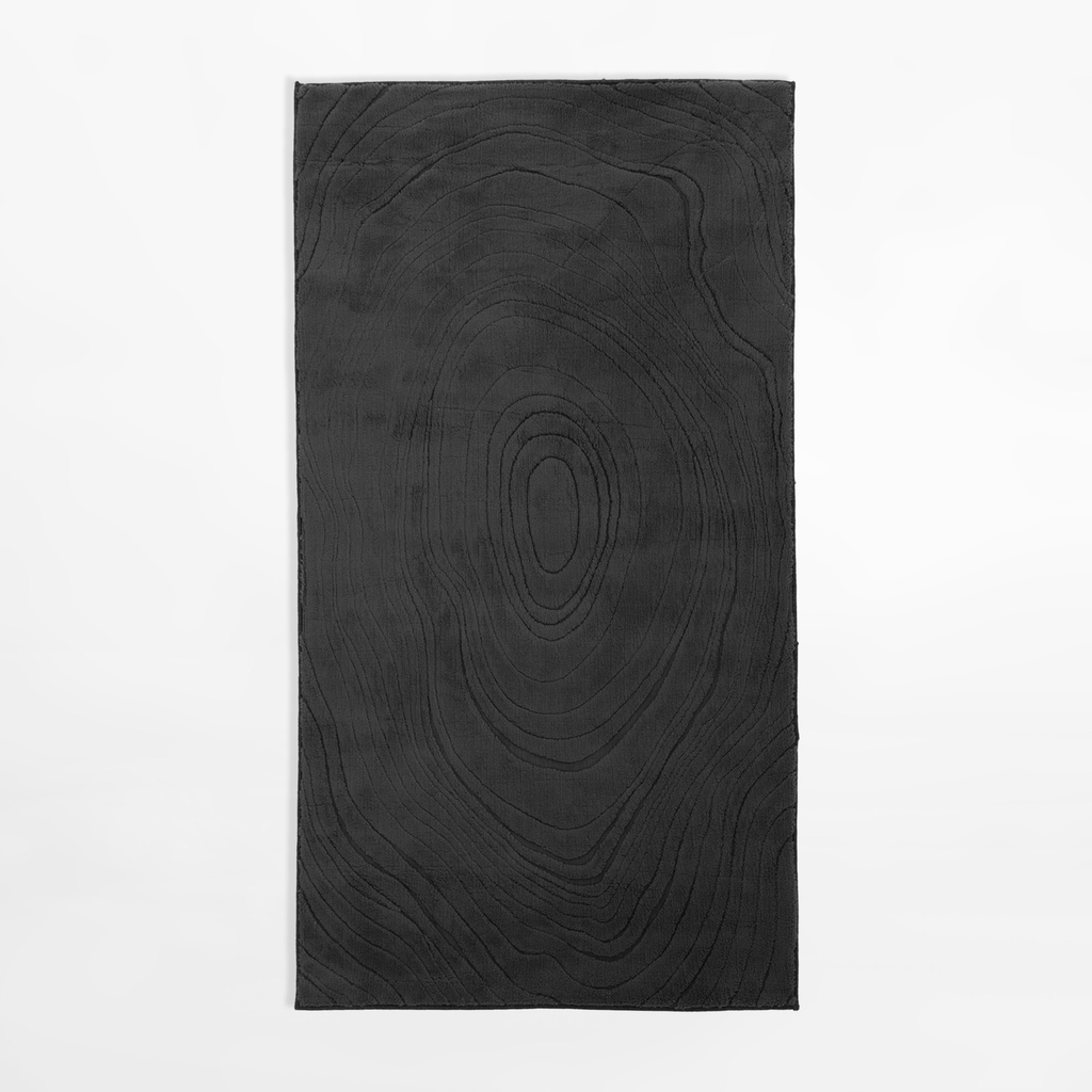 Moderný koberec ACTION, čierny, 80x150 cm