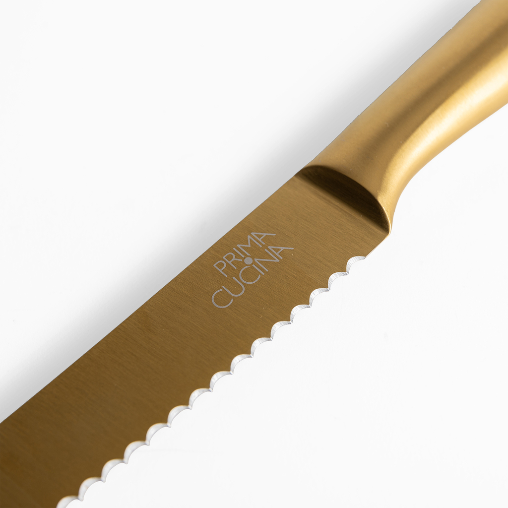 Nôž na chlieb TOKYO zlatý 20 cm