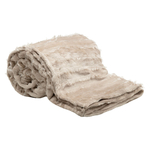 Béžová deka so strapcami ASHA 130x160 cm