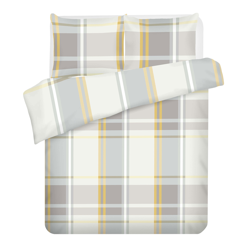 Bavlnená posteľná súprava káro MAIKO 160x200 cm