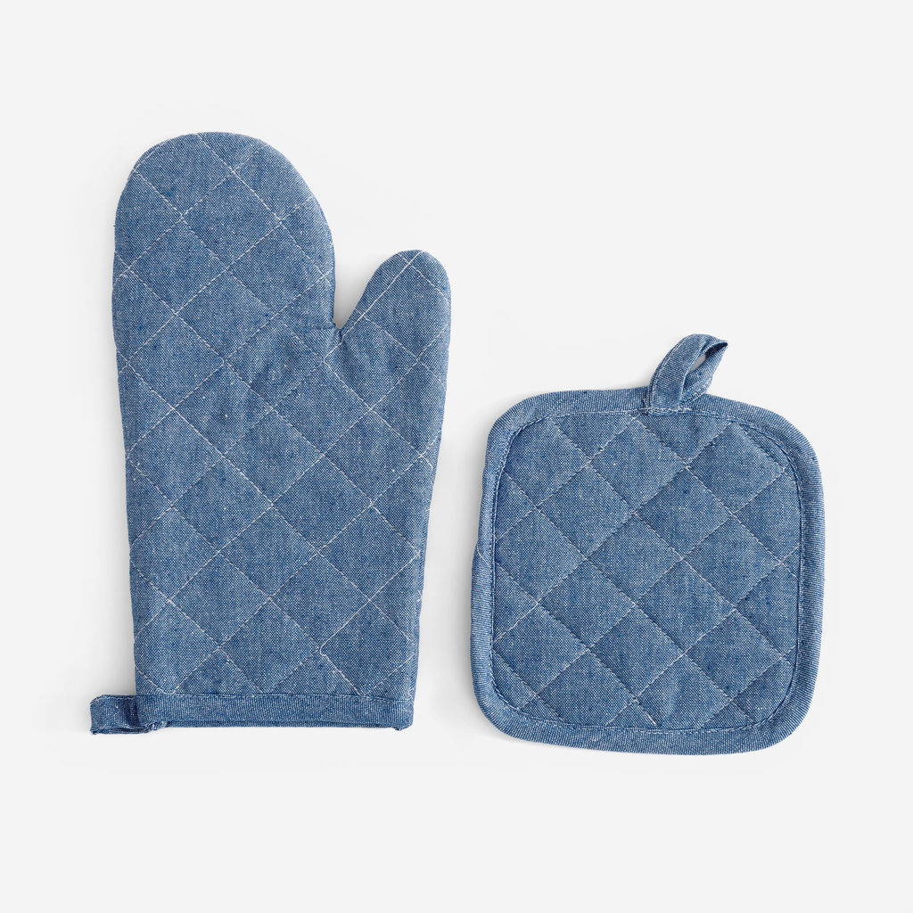 Kuchynská chňapka a podložka JEANS COLLECTION modrá