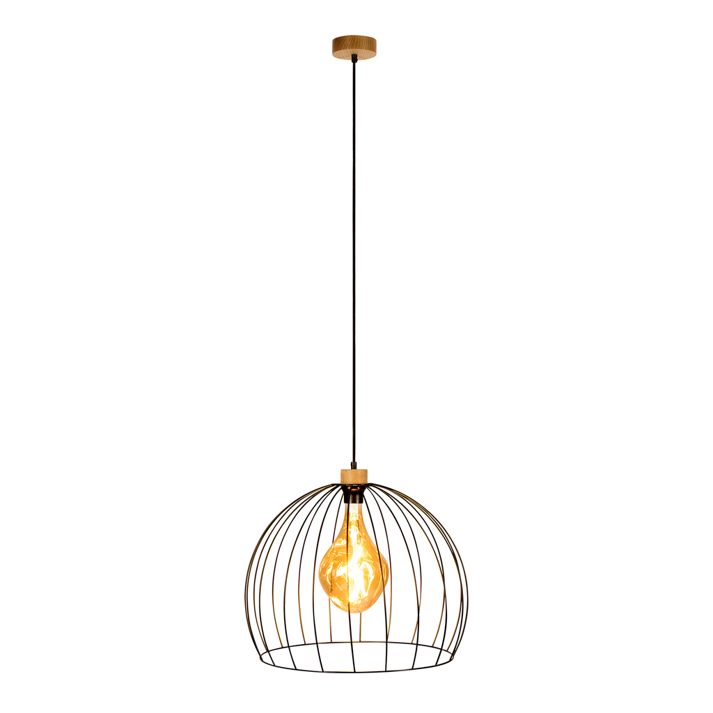 Čierne loftové závesné svietidlo NERO I 49 cm