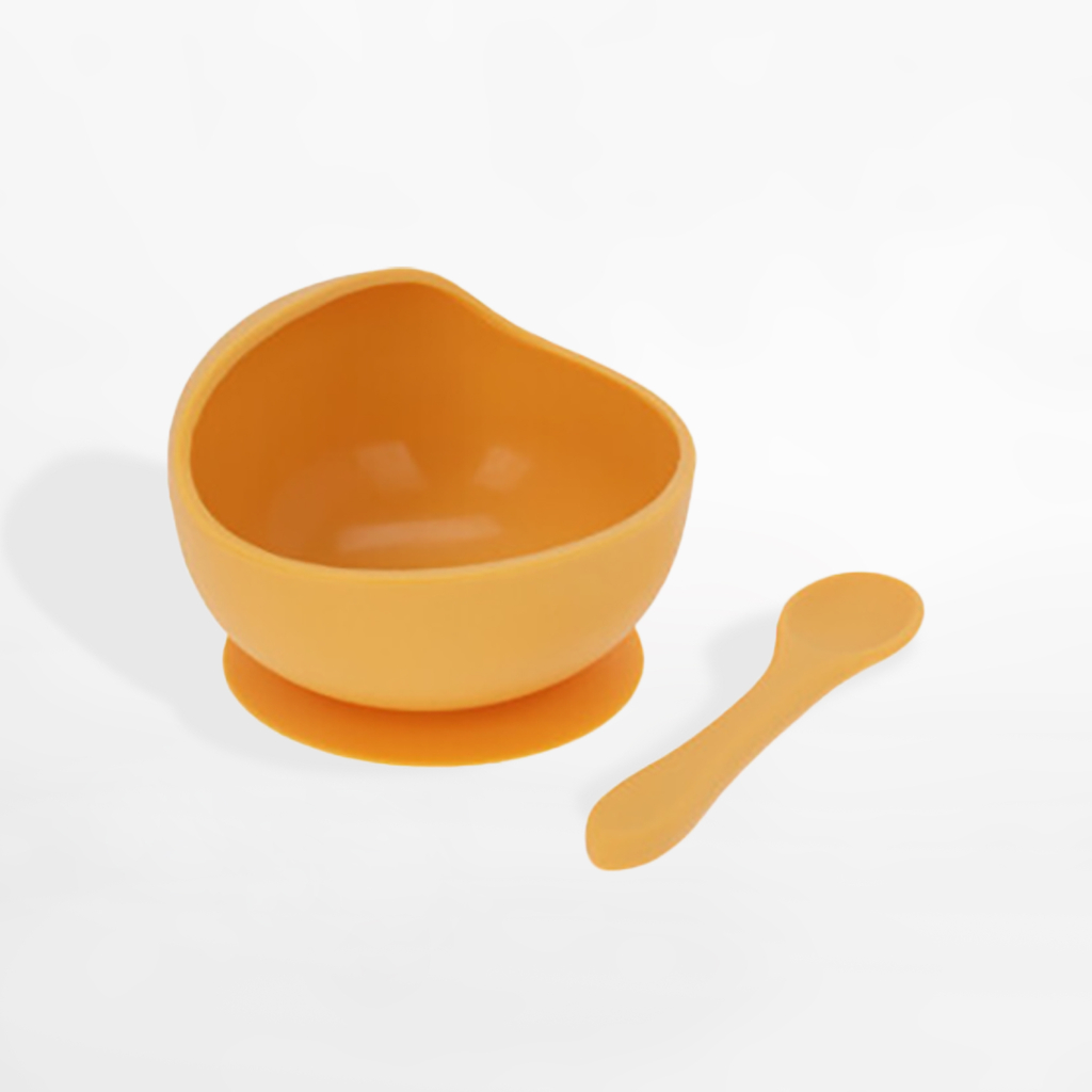 Detská silikónová miska s lyžicou MIX