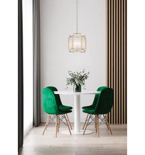 Zlaté závesné svietidlo SERGIO 35 cm