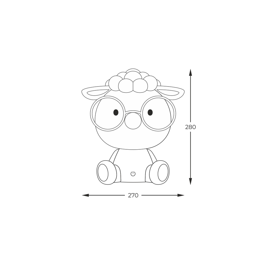 Nočná LED lampa ružová OVCA