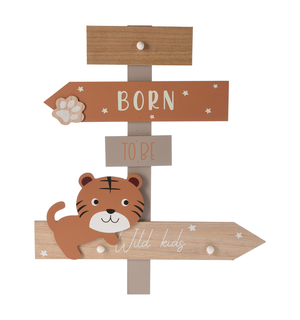 Drevený vešiak TIGER 44,5x51,5 cm