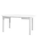Okrúhly stôl LUNI biely 110 - 160 cm