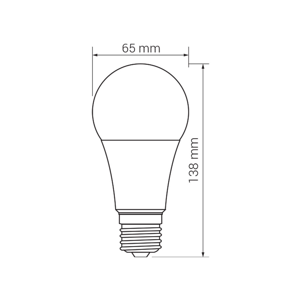 Žiarovka LED E27 17W teplá farba ORO-ATOS-E27-A65-17W-WW