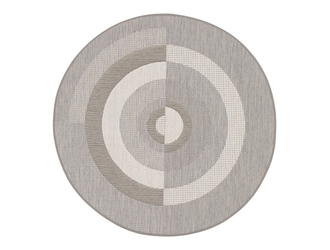 Kruhový sivý koberec TOSCA 120 cm