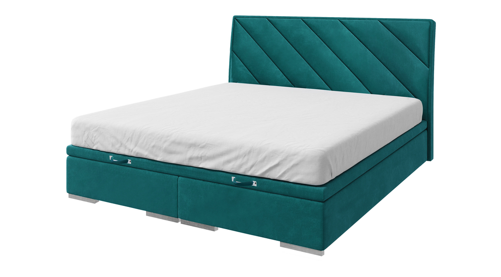 Kontinentálna posteľ LEONARDO morská 160x200 cm