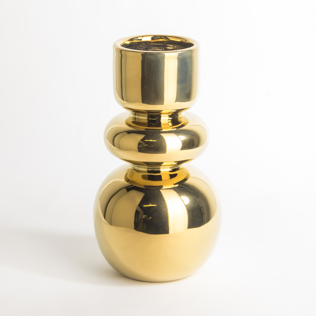 Moderná váza zlatá 25 cm