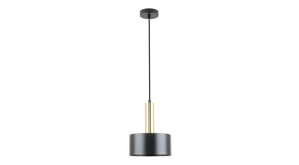 Závesná lampa čierno-zlatá LEO 20 cm