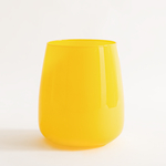 Sklenená váza ZINNIA žltá 17 cm