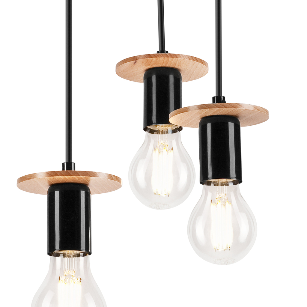 Loftové závesné svietidlo ANGELINA 5 čierne