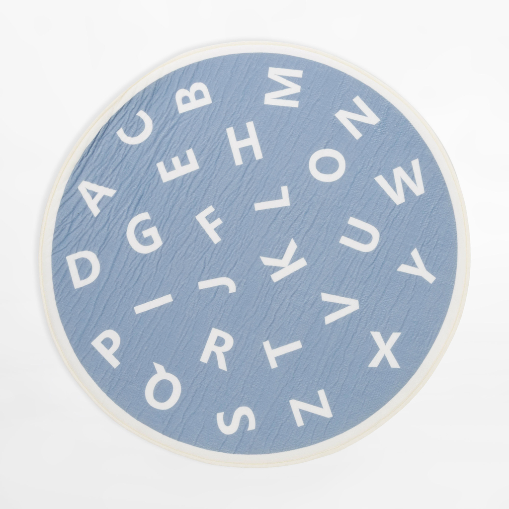 Okrúhly koberec s písmenkami WORDS, 100 cm