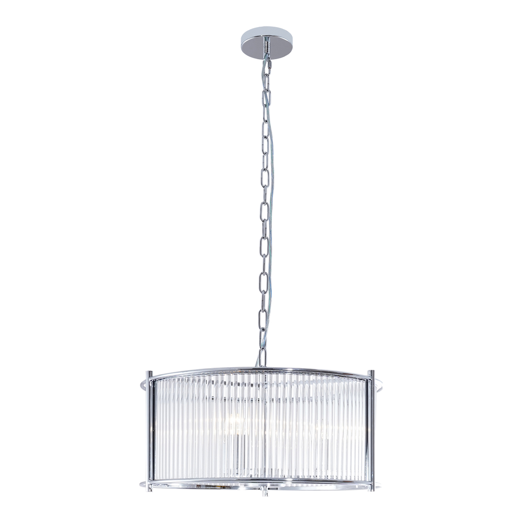 Chrómové závesné svietidlo MARMO 50 cm