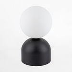 Stolná lampa s guľovým tienidlom a čiernym podstavcom MIKI