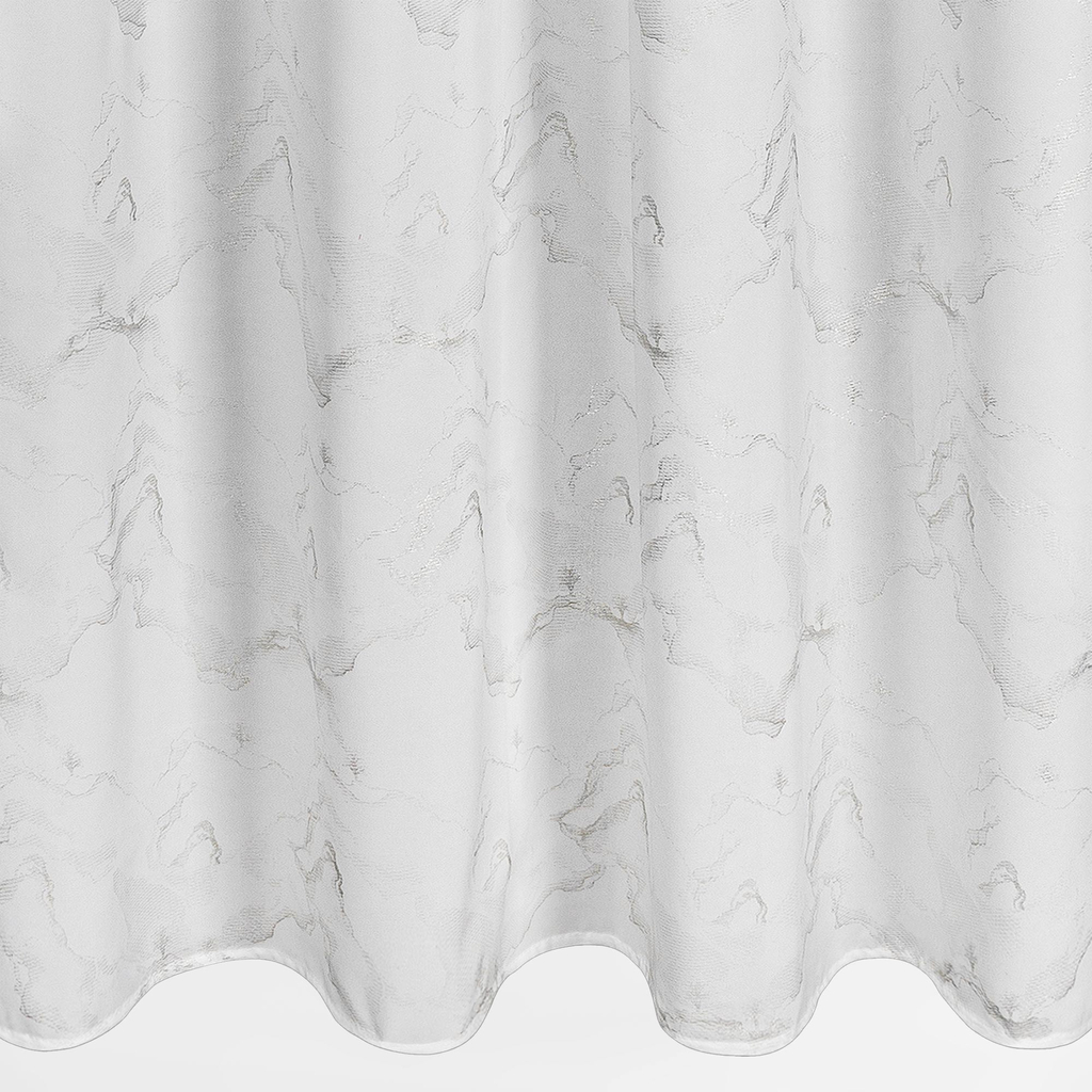 Záclona s priechodkami bielo-strieborná EMILI 140x250 cm