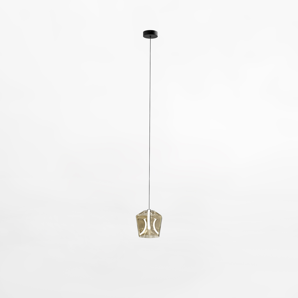 Zavesné LED svietidlo jantárové COLORE