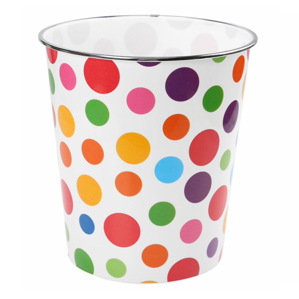 Detský odpadkový kôš s bodkami GRAFFITI 7,5 l