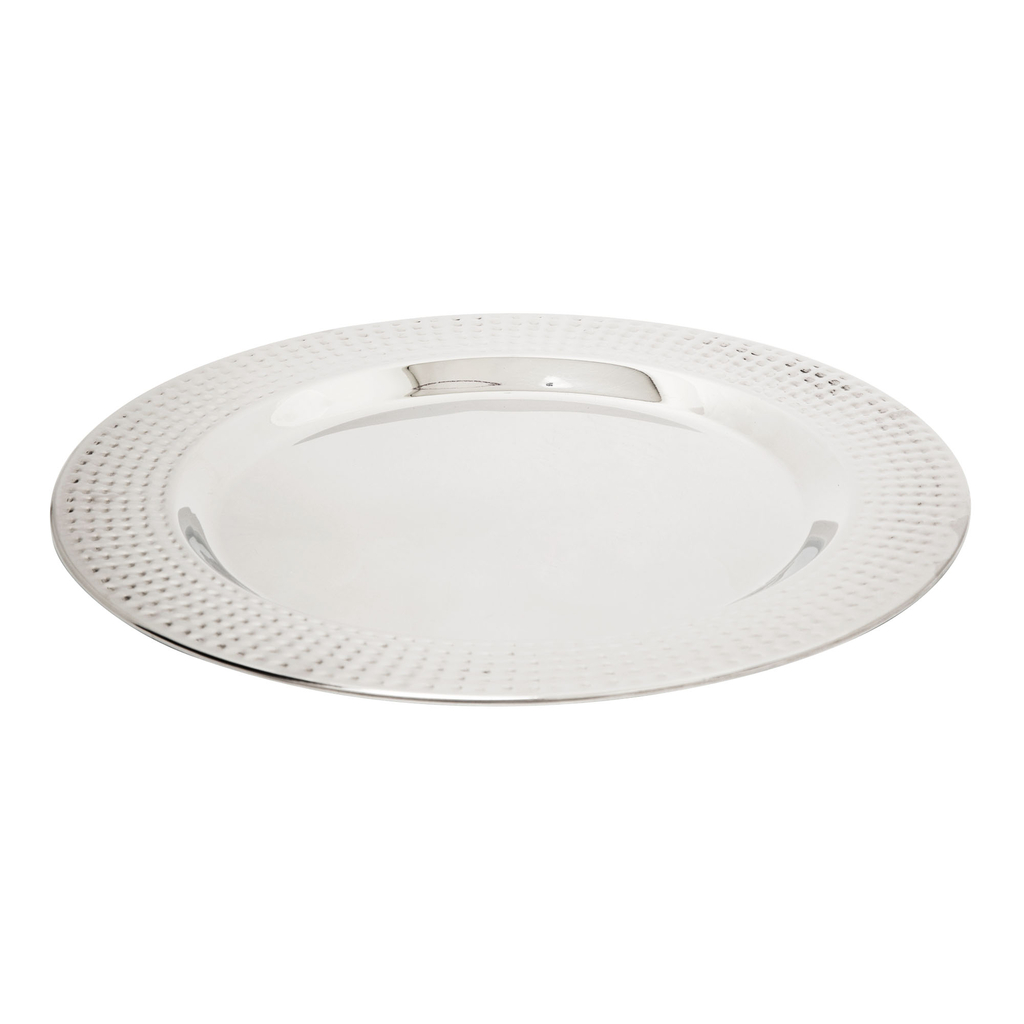 Okrúhly nerezový tanier SILVER 25 cm