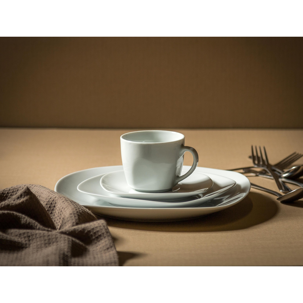 Jedálensky porcelánový tanier QUADRO biely 26,7x25 cm