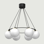 Závesné svietidlo BALLO VI 6 gulí čierno-zlaté
